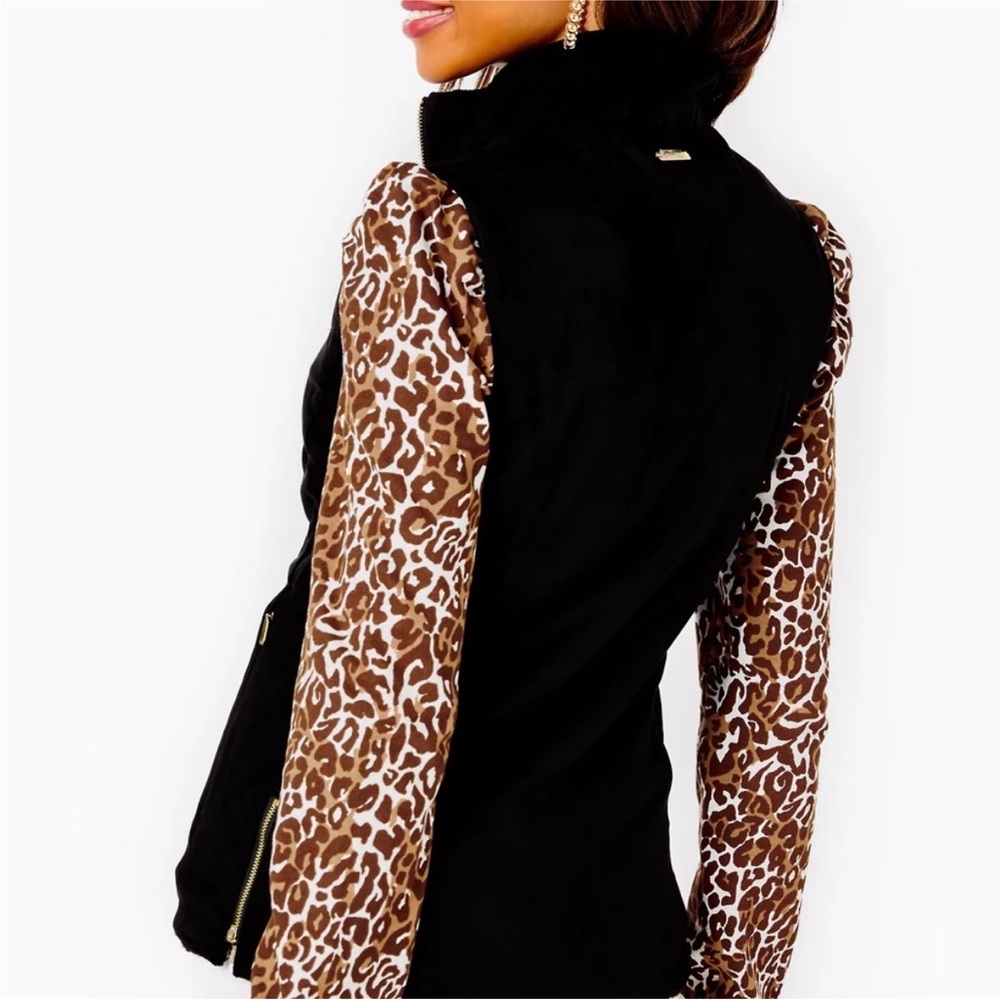 NEW! Lilly Pulitzer Skyden Suede Sherpa Reversible Vest Black SMALL $258 NWOT - Picture 3 of 9